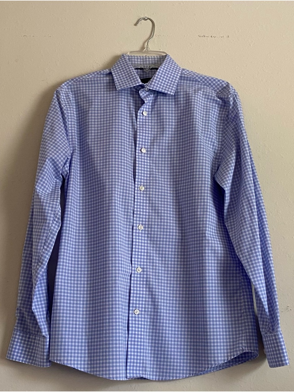 Tommy Hilfiger Light Blue Gingham Dress Shirt 15 32/33